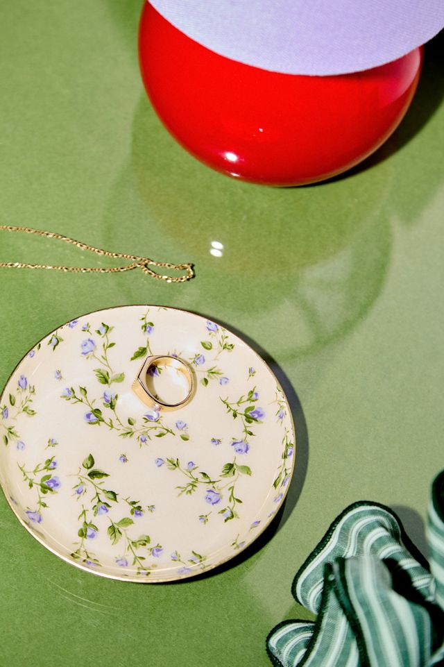 Lilac Floral Trinket Dish #1