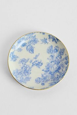 Piattino Portaoggetti Floreale Toile Blu