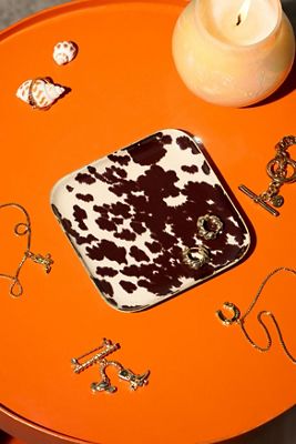 Bandeja de Adornos con Estampado de Vaca
