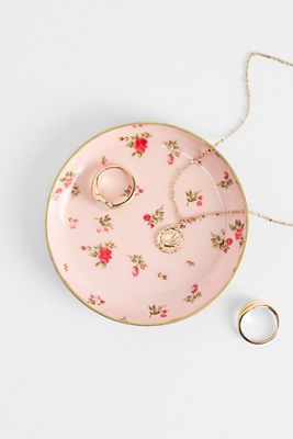 Plateau à bibelots rond Vintage Rose