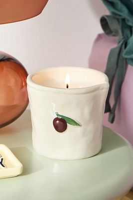 Candela di Cera di Soia in Ceramica Oliva Paddywax