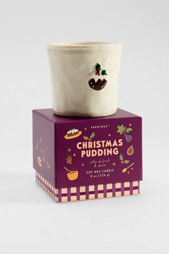 Bougie en cire de soja céramique Pudding de Noël Bistro Paddywax #1