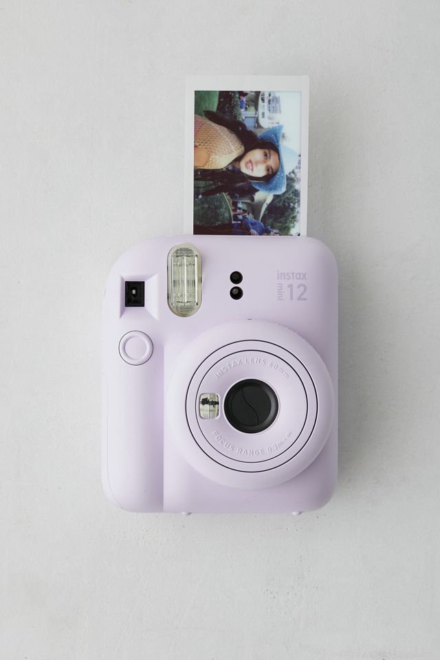 Instant Mini 12 Funda Compatible con Cámara Instax Mini 12/Polaroid Mini 12  - Funda Protectora de PU con Correa Ajustable para el Hombro - Lila Púrpura, Moda de Mujer