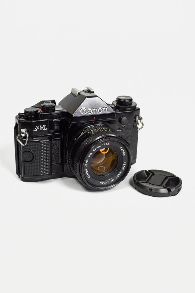 Vintage Camera Hut Canon A-1 35mm Film Camera With Canon FD 50mm f