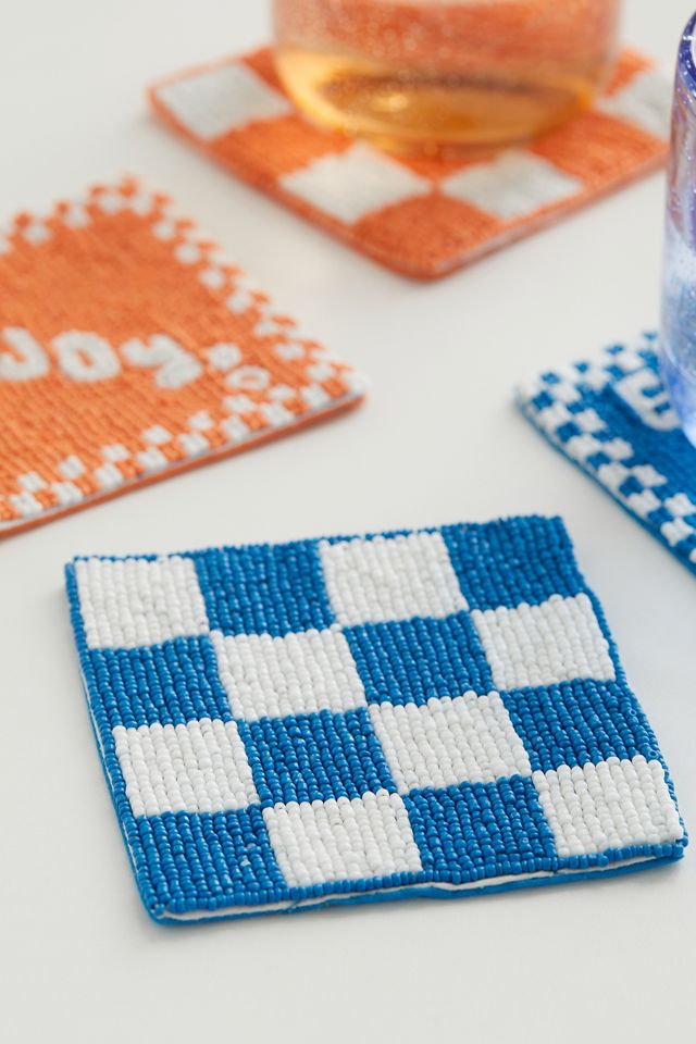 Beaded Enjoy Coaster Set #2