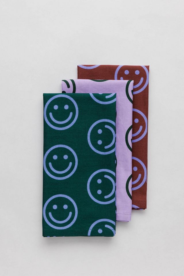 BAGGU Lavender Forest Happy Reusable Cloths 3Pack Urban Outfitters UK