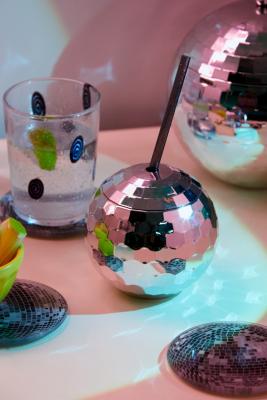 Disco Ball Tumbler & Straw - Silver ALL at Urban Outfitters