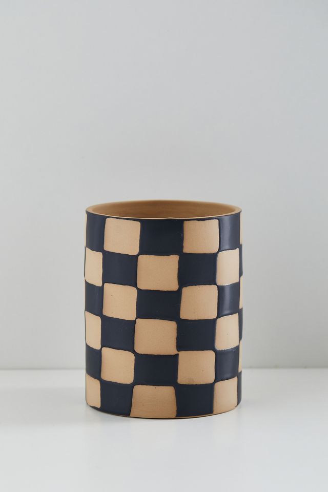 Violet Check Utensil Holder main image 0