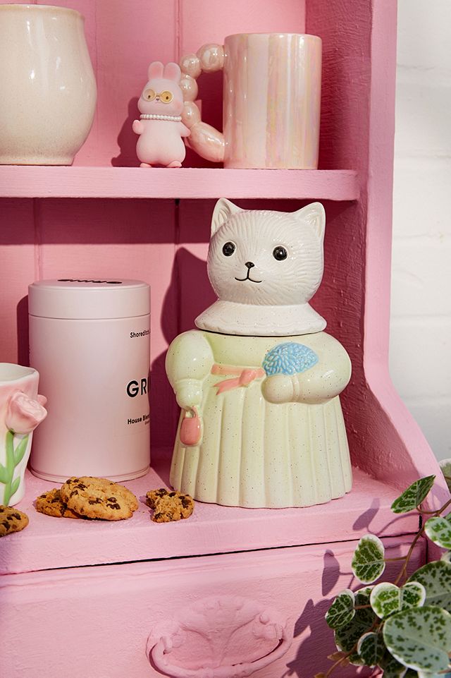 Boîte à biscuits kitsch en forme de chat