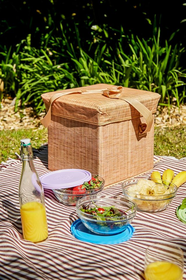 Kikkerland Wicker Picnic Cooler Seat