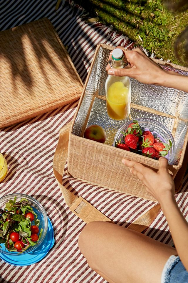 Kikkerland Wicker Picnic Cooler Seat #1