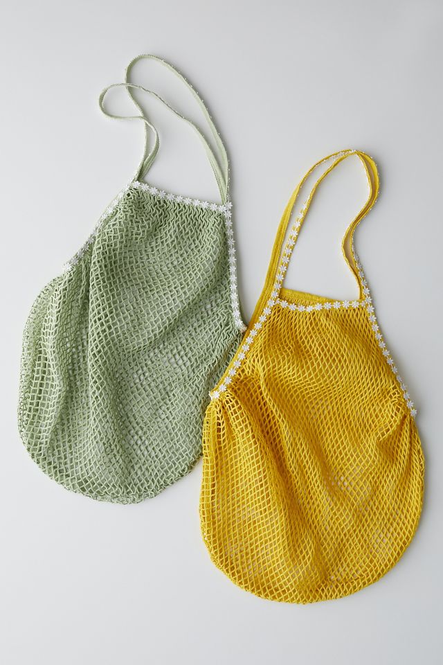 UO - Filet de courses à garnitures marguerites jaune  #3