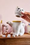 F Fityle Adorable théière en forme de chat, pichet à thé, réutilisable, robuste, en céramique, pour Restaurant, eau froide, café