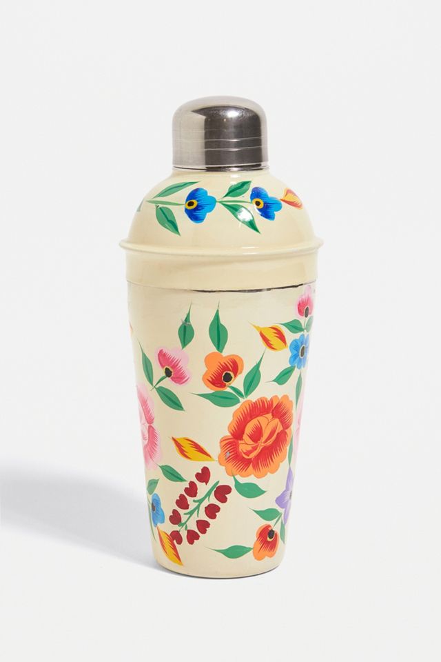 Birch & Yarn - Shaker à cocktail peint à la main motif floral | Urban ...