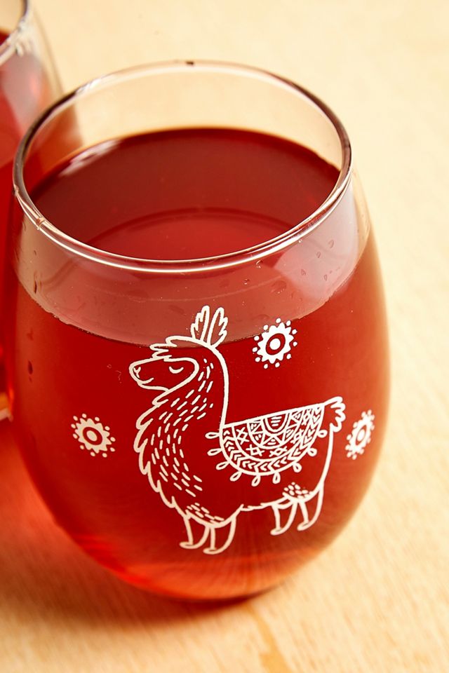 Llama Stemless Wine Glass #2