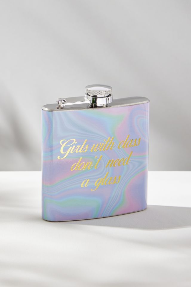 Girls With Class Pearlescent Hip Flask | Urban Outfitters UK