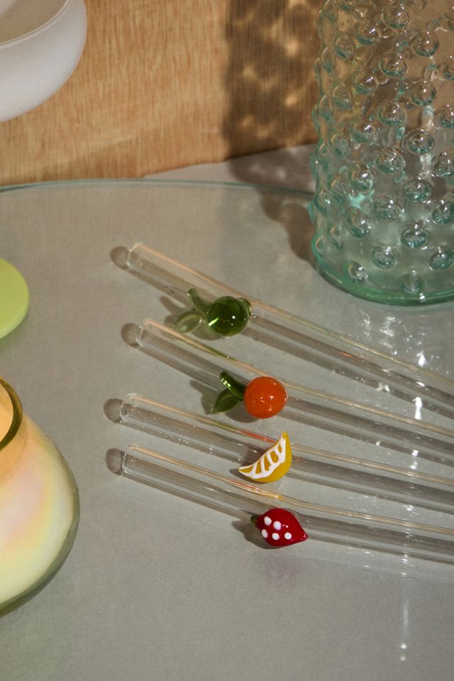 Fruit Glass Straws 4-Pack #1