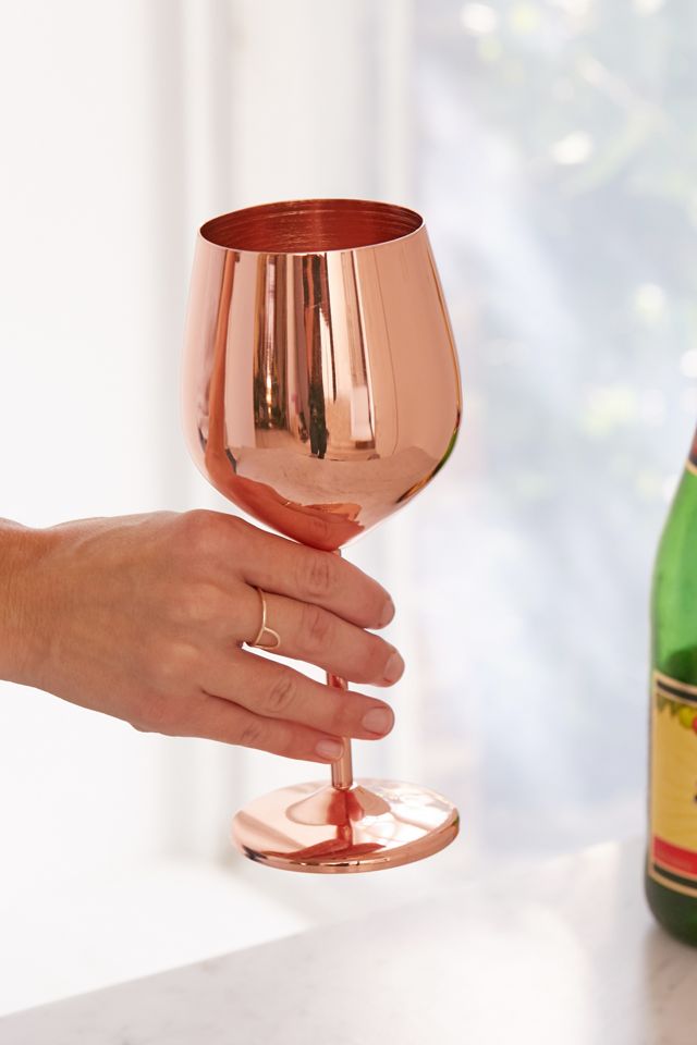 Vetro da vino metallico in rame #1