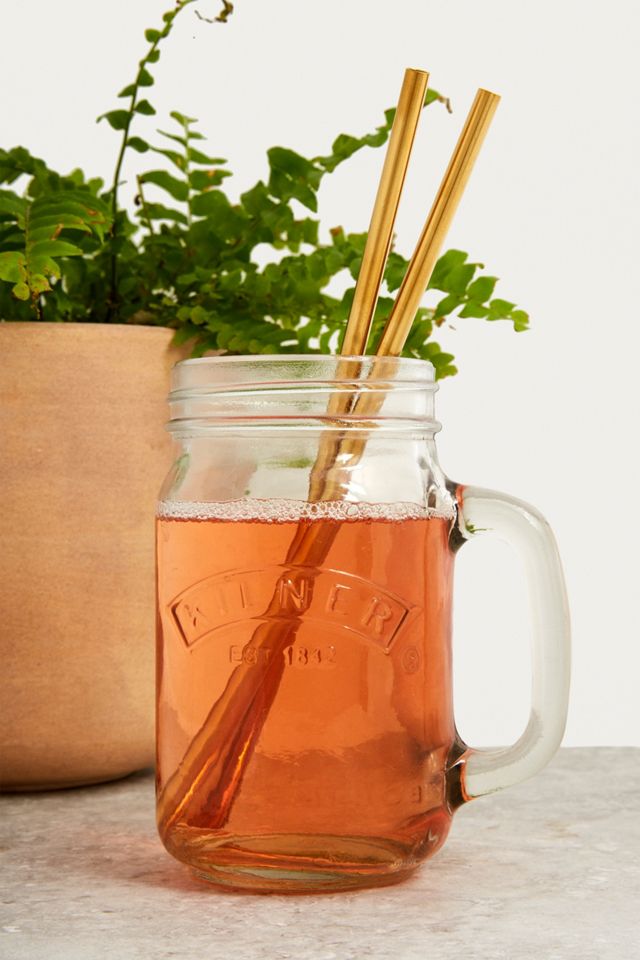 Gold Metal Straws - Set of 4 #1