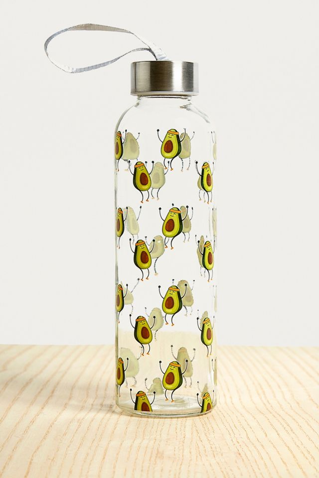 Avocardio Glass Water Bottle #1