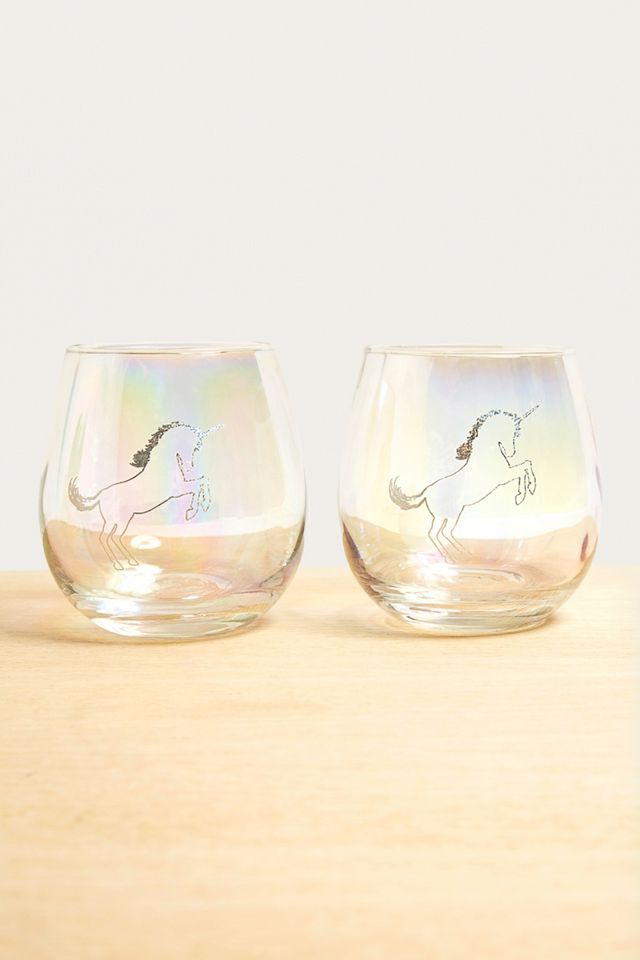 Unicorn Holographic Stemless Wine Glass Set #1