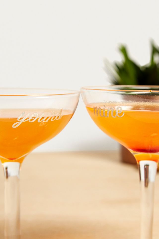 Yours and Mine Coupe Glass Set #2