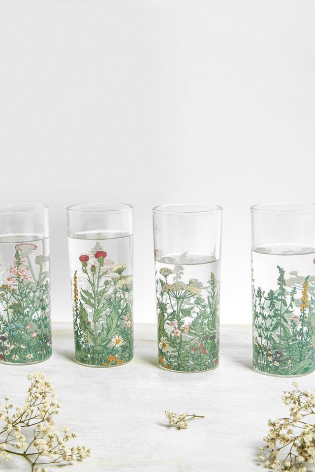 Verre à motifs fleurs des champs - Lot de 4 #2
