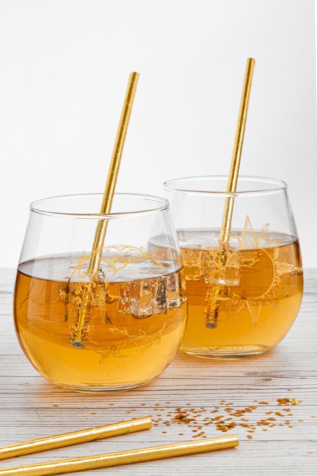 Set of 2 Celestial Sun and Moon Glasses #1