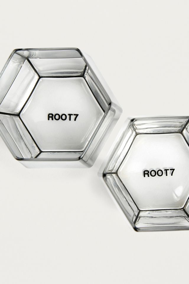 Root7 - Verre à motif géomérique noir - Lot de 2 #1