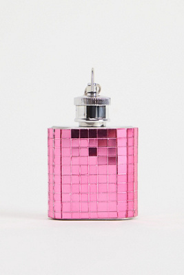 Pink Disco Flask Keychain - alternate view
