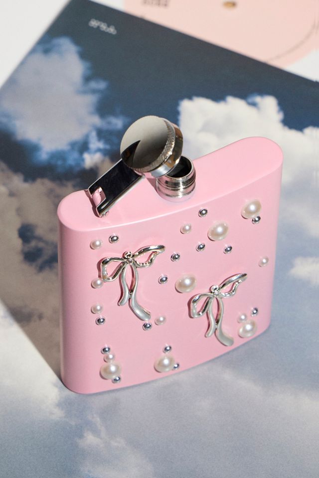 Pearl Bow Hip Flask #1