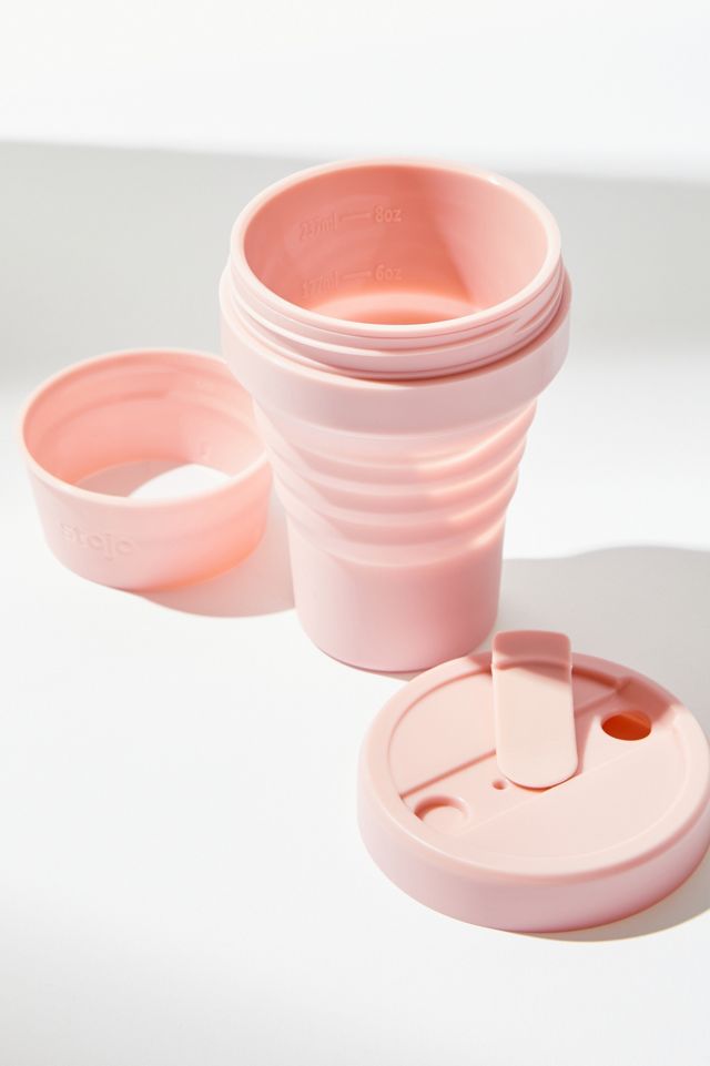 Stojo - Tasse de voyage repliable de 235ml rose #1