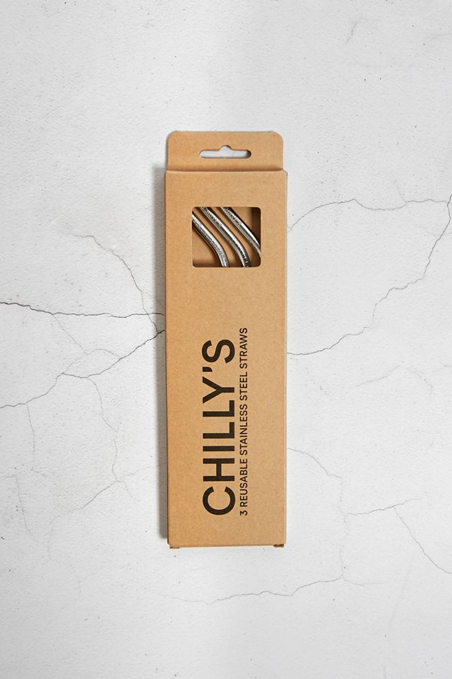 Chilly’s Reusable Stainless Steel Straws 3-Pack #2
