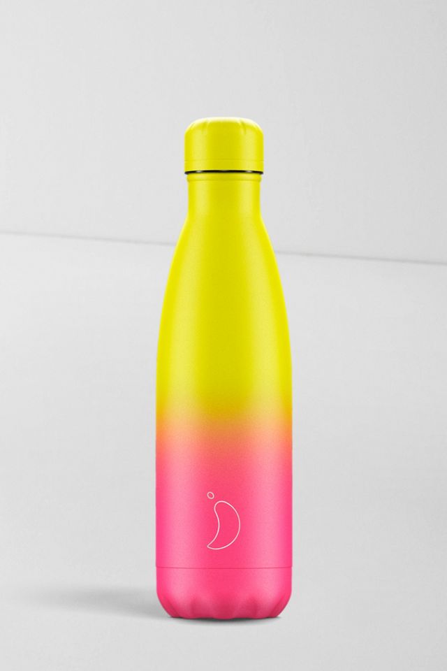 Chilly's Dipped Pink & Yellow 500ml Stainless Steel Water Bottle #1