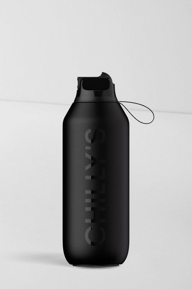Chilly's Black Series 2 Flip Lid Stainless Steel 500ml Water Bottle #1