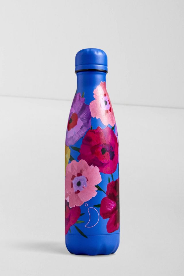 Chilly's Blue Floral 500ml Sports Water Bottle | Urban Outfitters UK