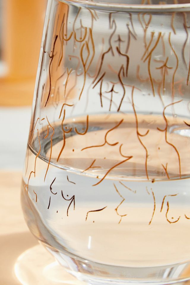 Female Form Stemless Wine Glass #1