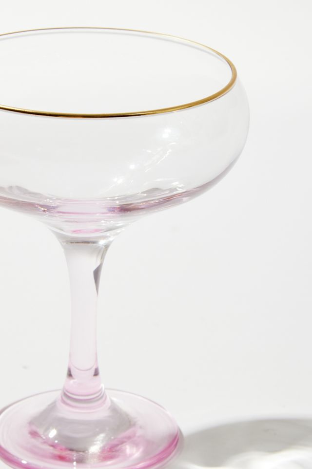Pink Champagne Coupe Glass #1