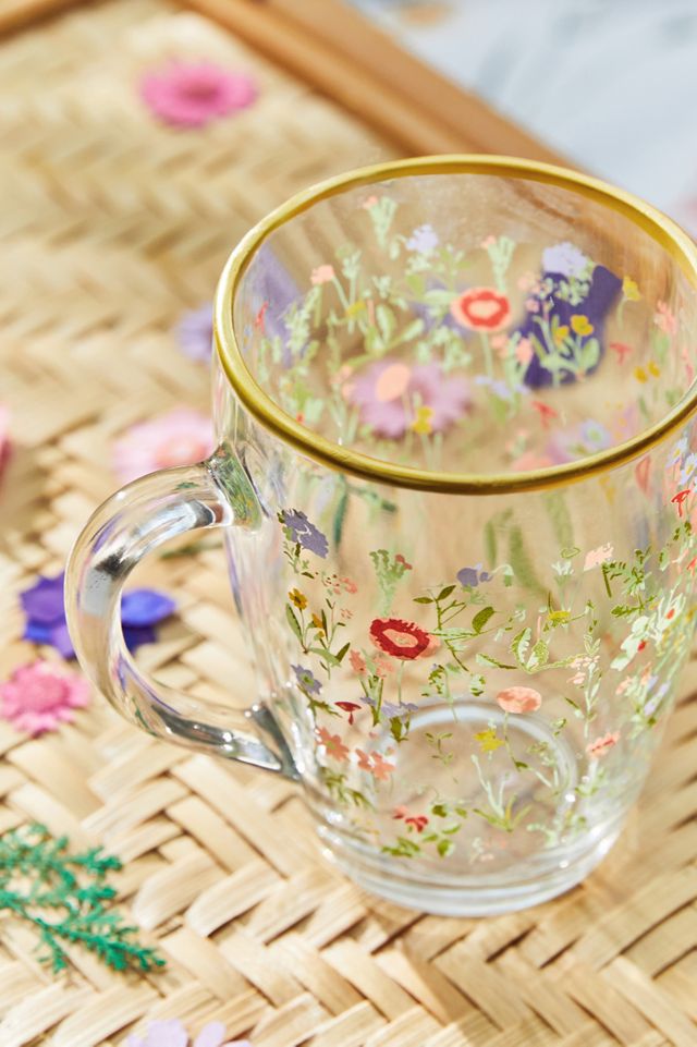 Wildflower Glass Mug #1