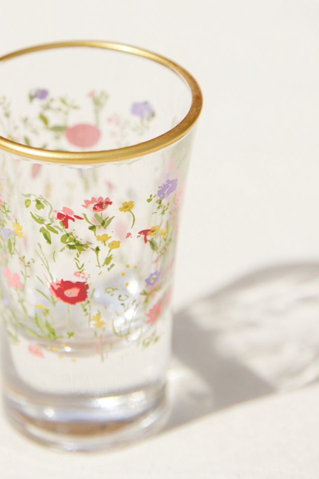 Verre à shot motif fleurs sauvages #1