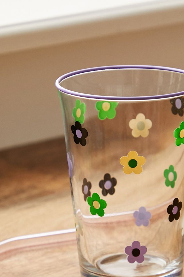 Gobelet en verre à motif marguerites Frankie #1