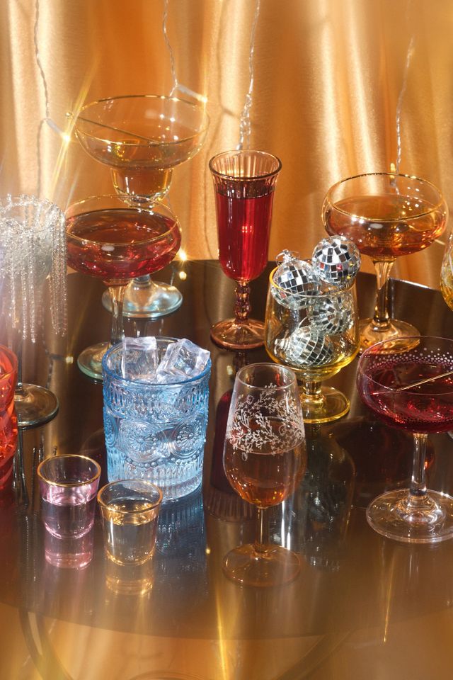 Textured Glass Champagne Flute  #2