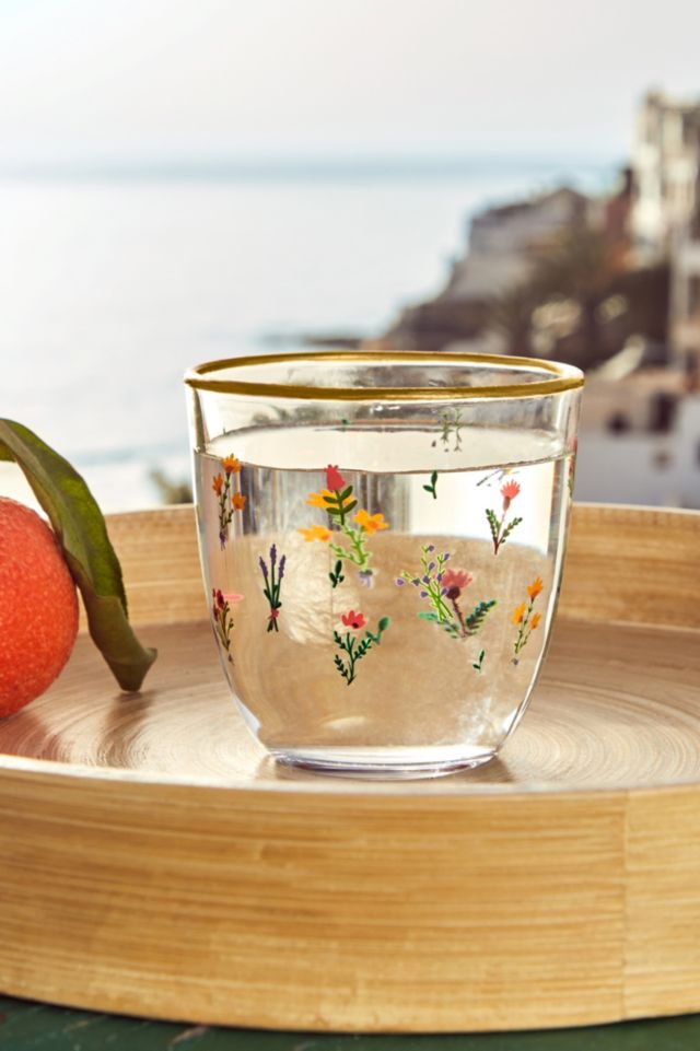 Nora Floral Glass Tumbler