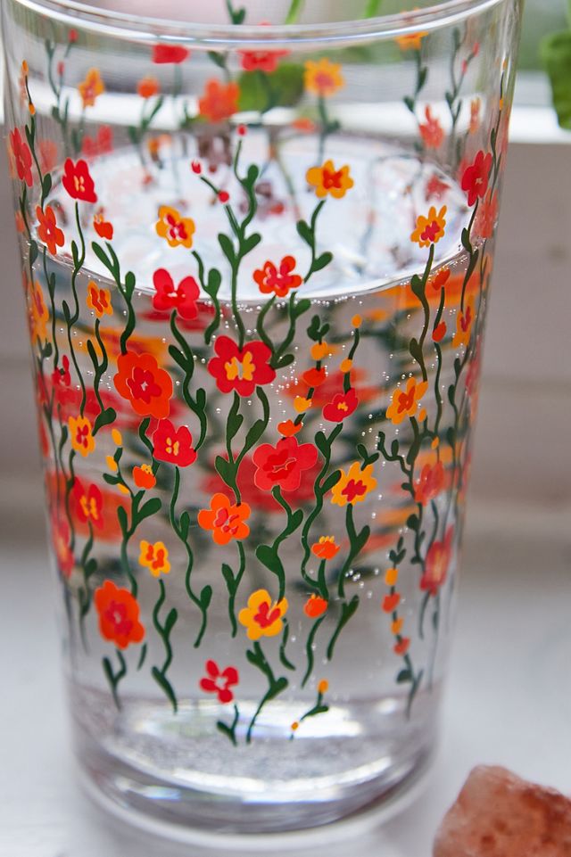 Verre à bière Red Wildflower #2