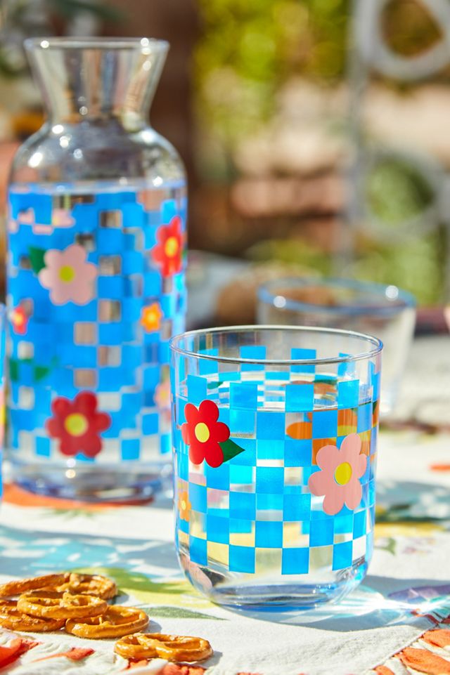 Verre à fleurs et carreaux #1