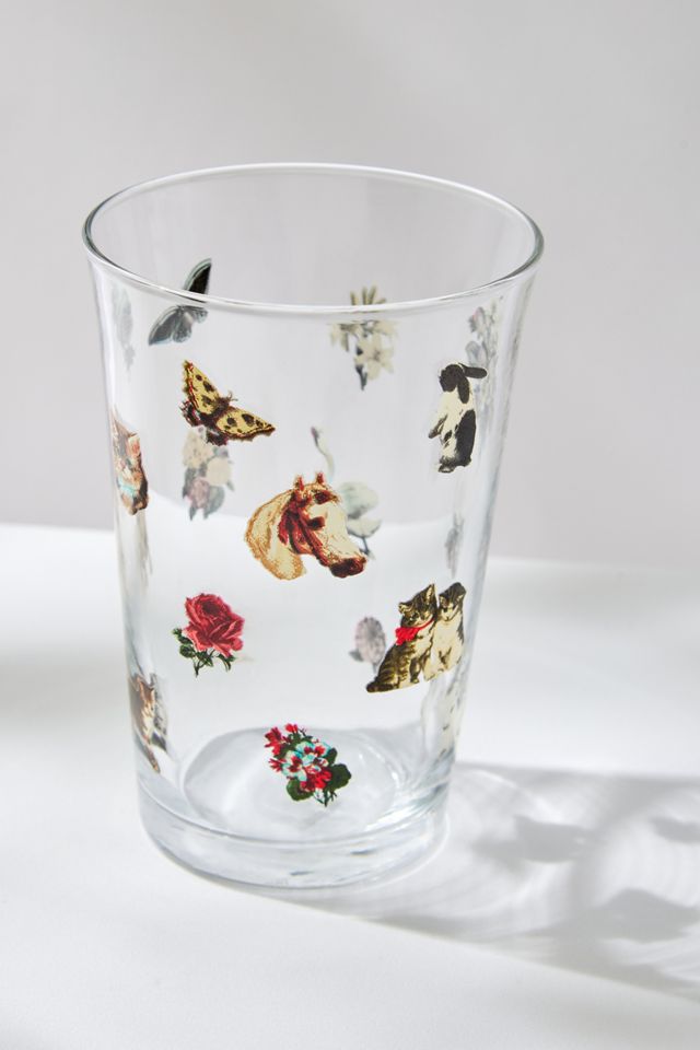 Vintage Sticker Glass Tumbler | Urban Outfitters UK