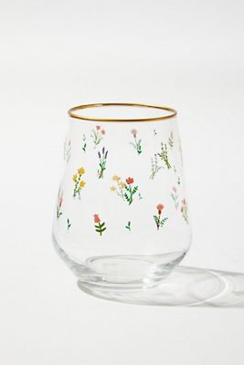 Nora Floral Glass Tumbler