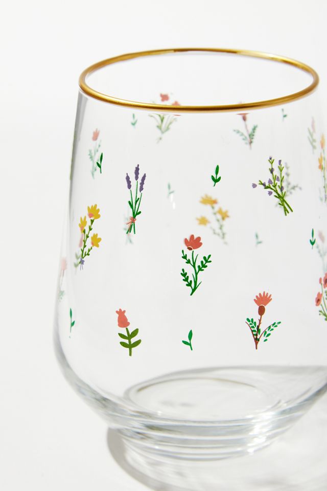 Nora Floral Glass Tumbler #1