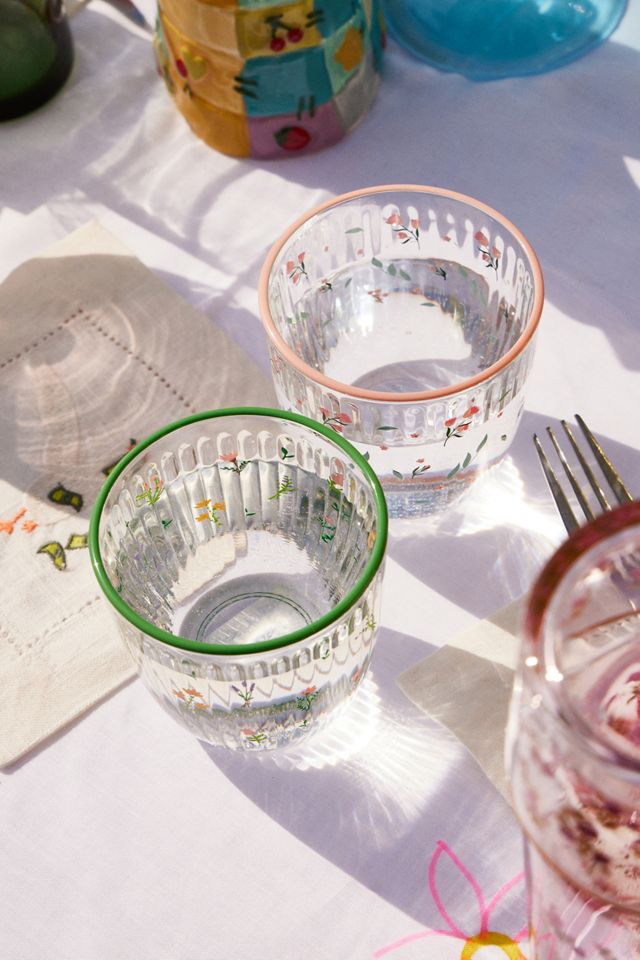 Floral Ribbed Tumbler #1