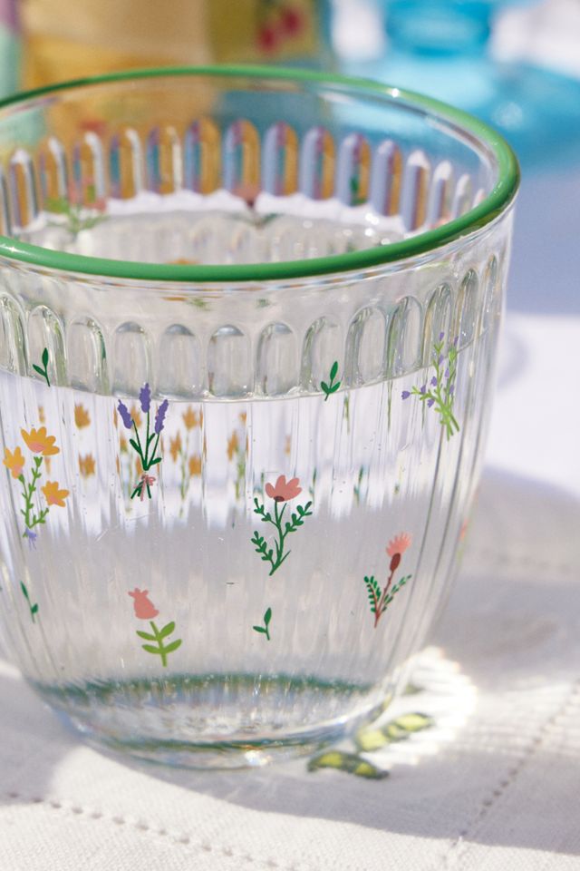 Floral Ribbed Tumbler #2